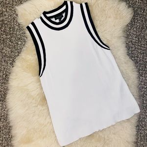 Rag & bone white shirt with black detail